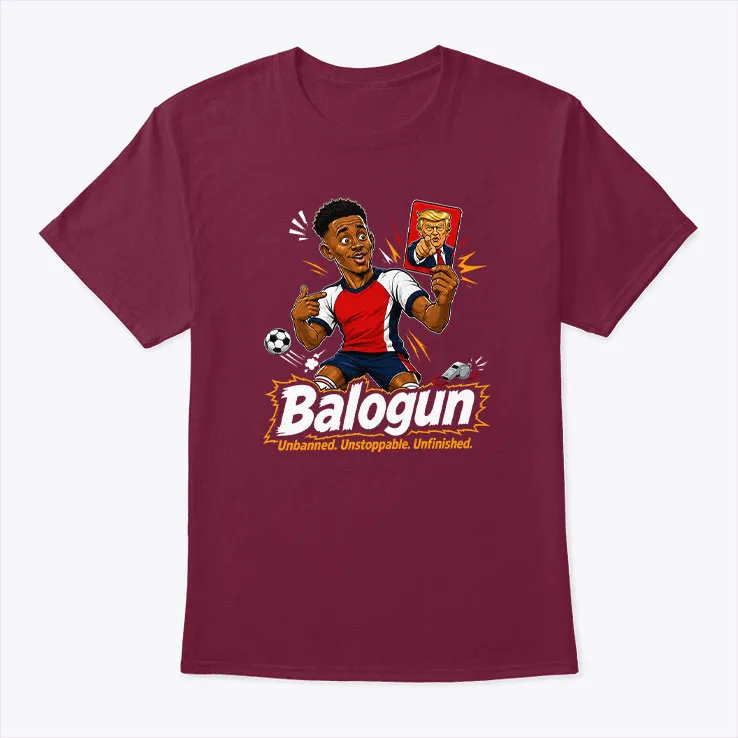 balogun unbanned trump red card soccer shirt funny usmnt world cup meme tee balogun unbanned trump red card soccer shirt funny usmnt world cup meme tee