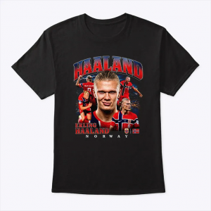 erling haaland norway t shirt soccer legend fan tee