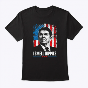 i smell hippies ronald reagan shirt funny vintage political humor tee