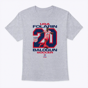 u.s. soccer folarin balogun shirt usa national team fan tee