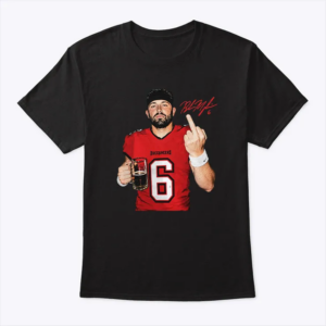 baker mayfield middle finger t shirt