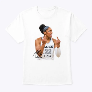 a’ja wilson middle finger t shirt